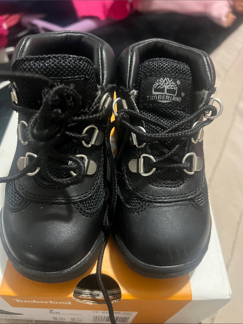 Timberland Kids Black Lace-Up Outdoor Boots